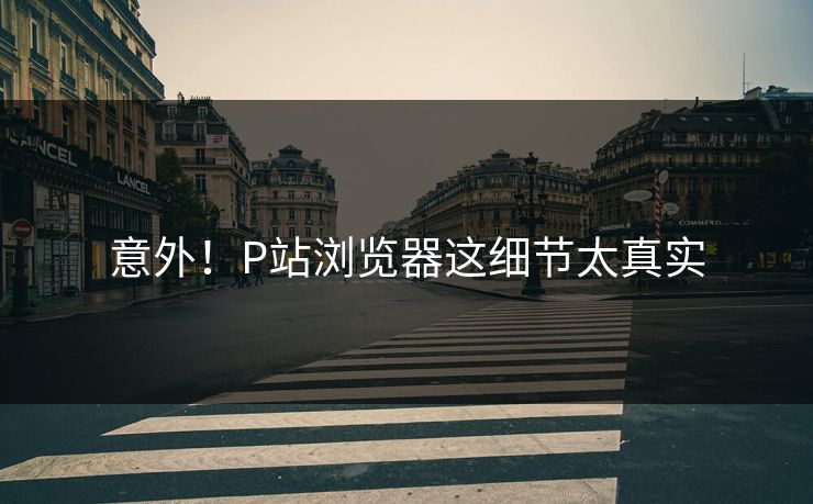 意外！P站浏览器这细节太真实