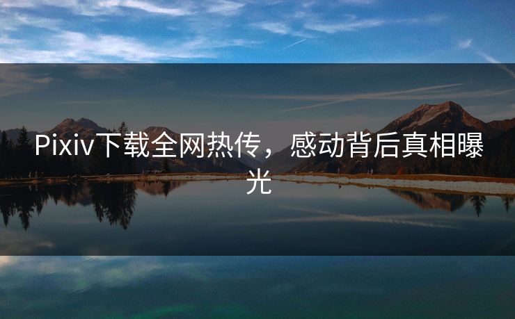 Pixiv下载全网热传，感动背后真相曝光