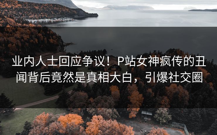 业内人士回应争议！P站女神疯传的丑闻背后竟然是真相大白，引爆社交圈